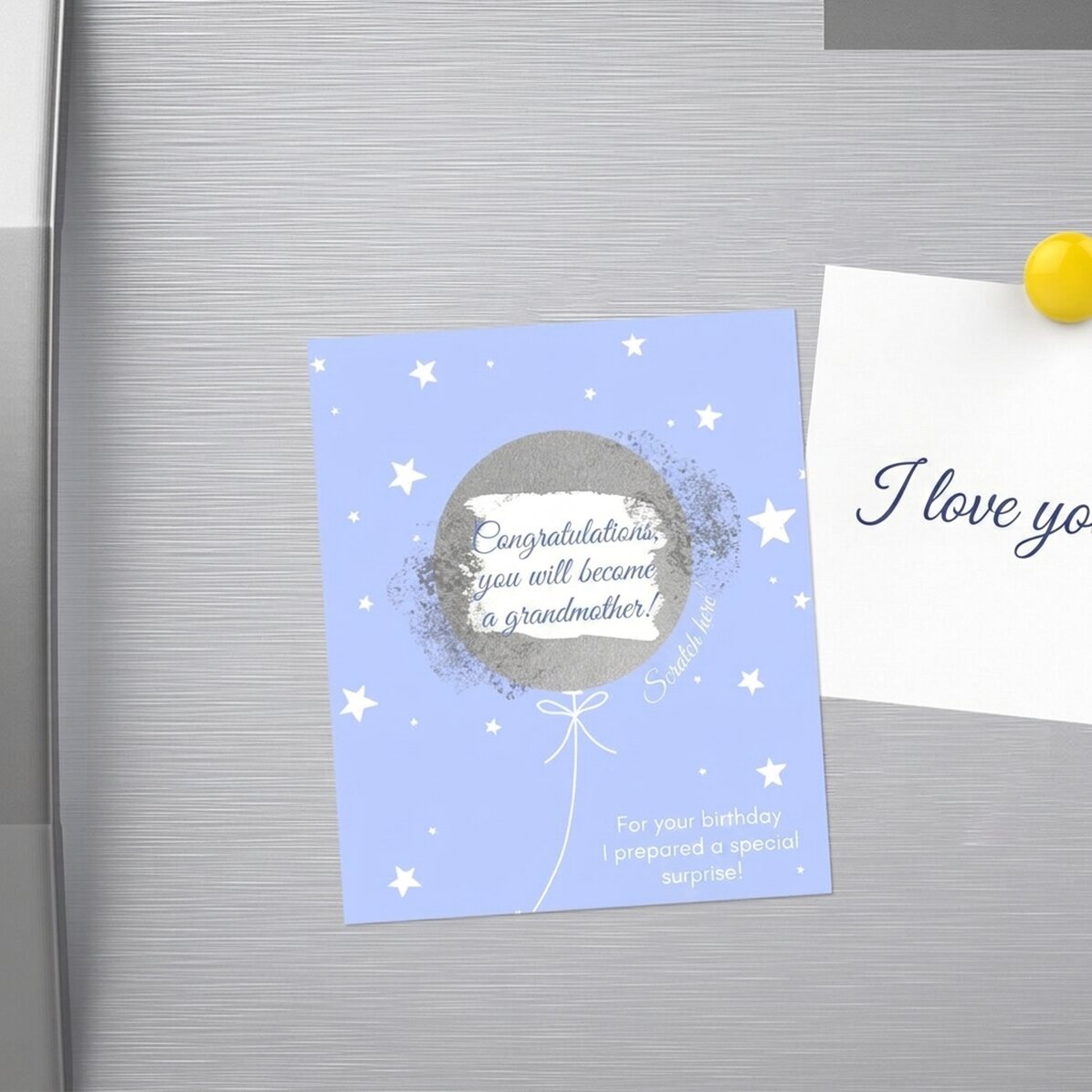 Iman para raspar de 10 x 12 cm personalizado con texto - Surpriza