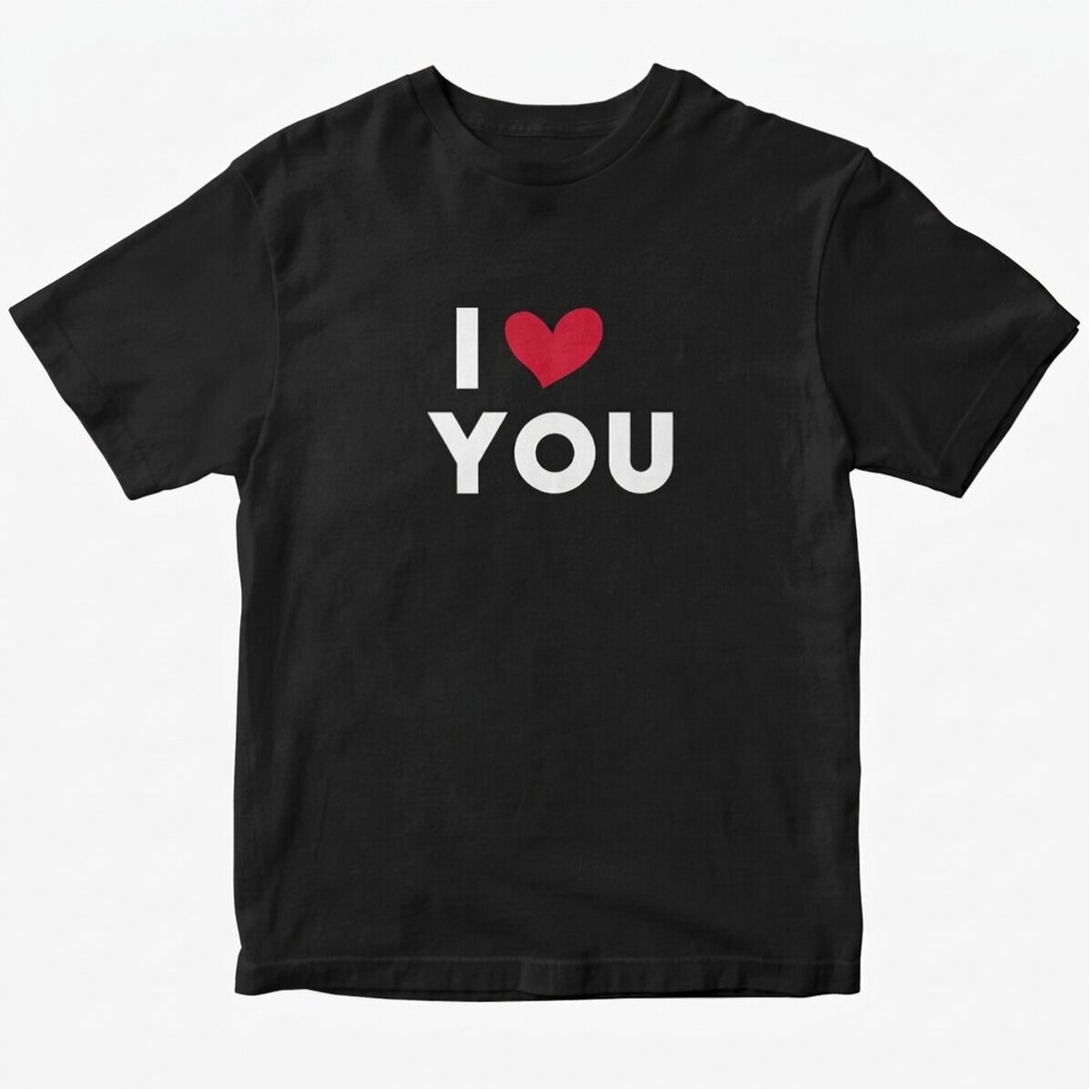 Camiseta de algodón personalizada con texto: «I love...»