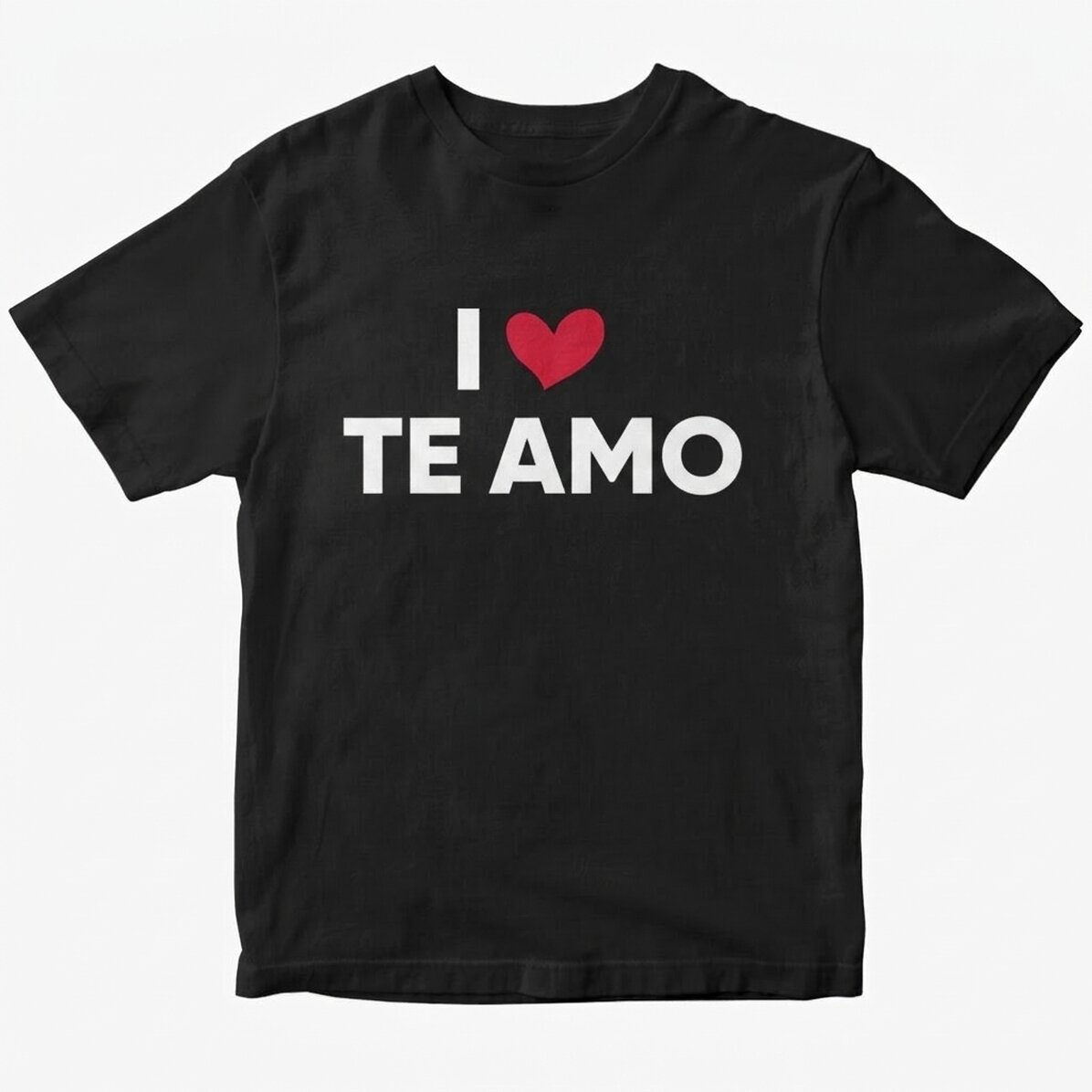 Camiseta de algodón personalizada con texto: «I love...»