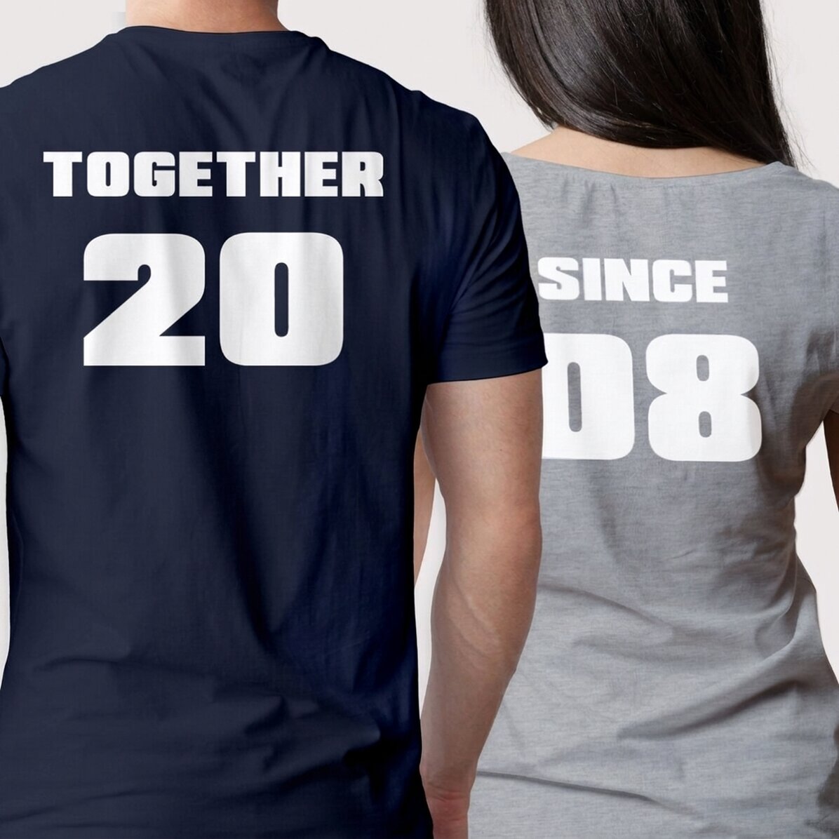 Camiseta de algodón personalizada con texto y número en la espalda