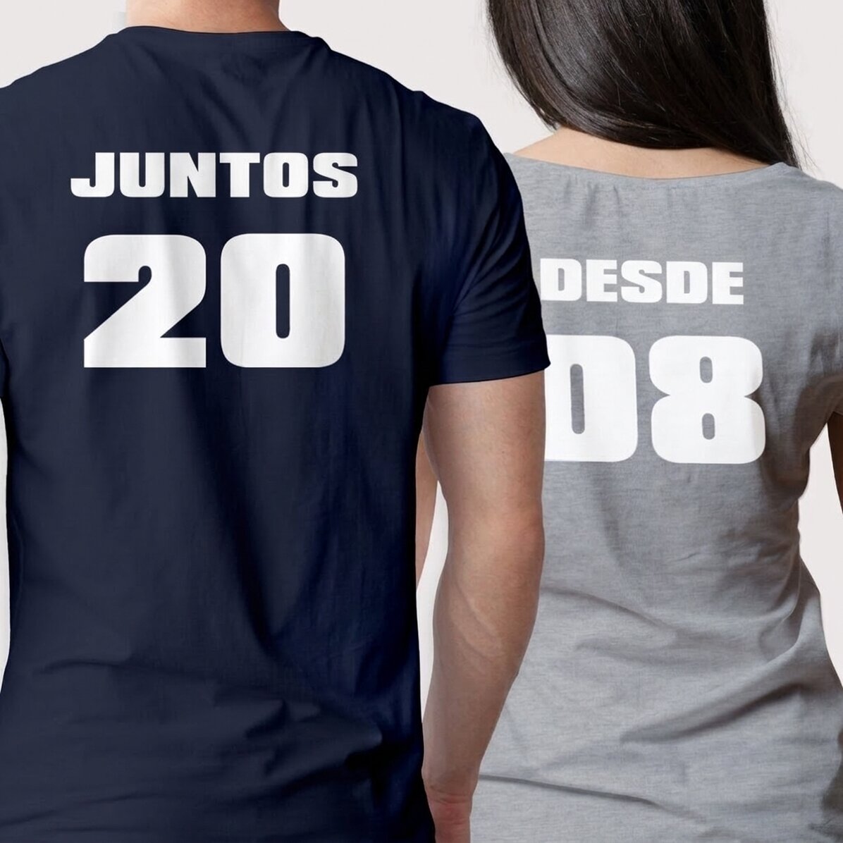 Camiseta de algodón personalizada con texto y número en la espalda