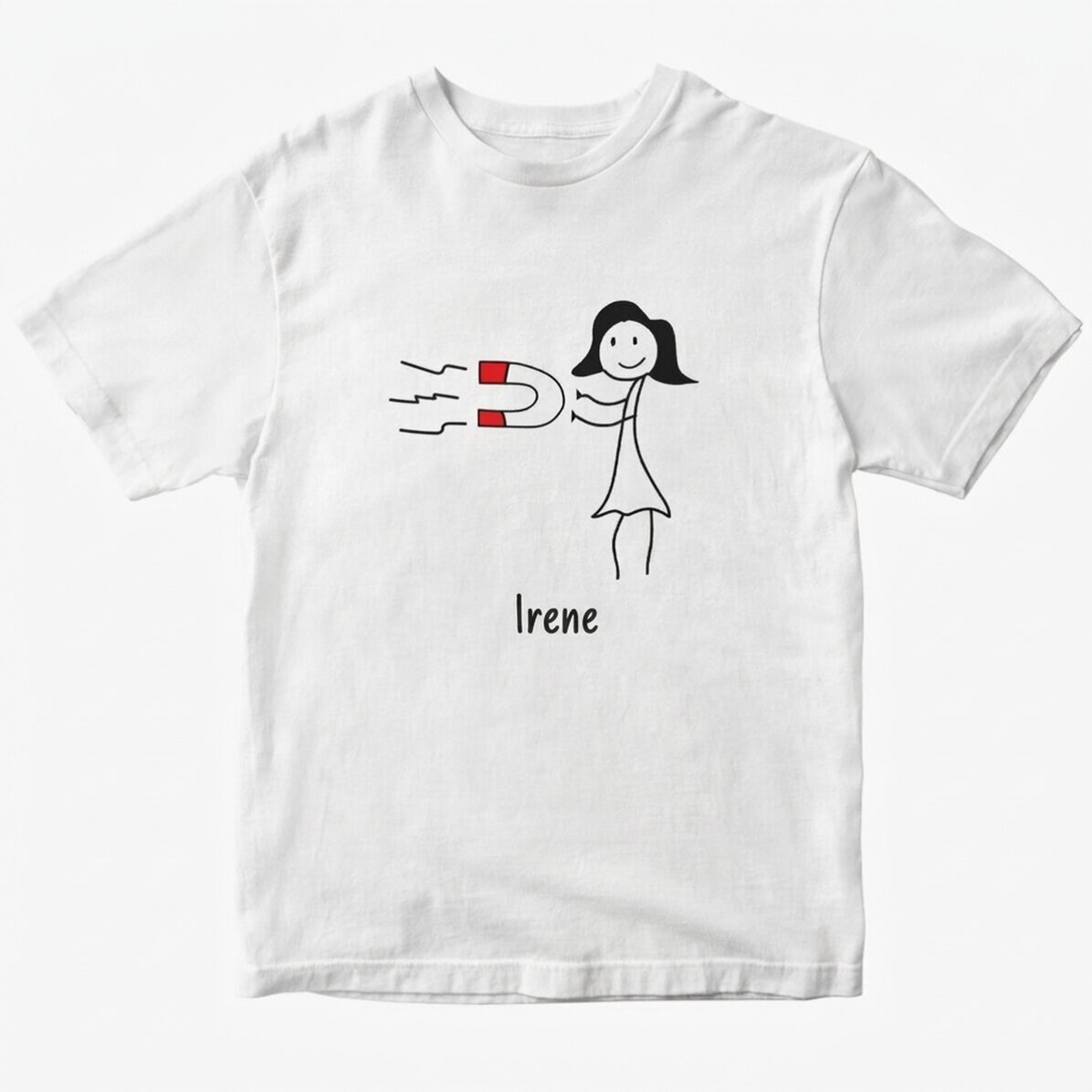 Camiseta de algodón para mujer personalizada con texto - Magnet