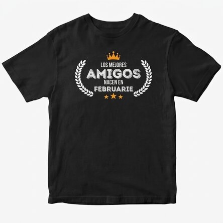 Camiseta de algodón personalizada con texto: «Nacido en...»