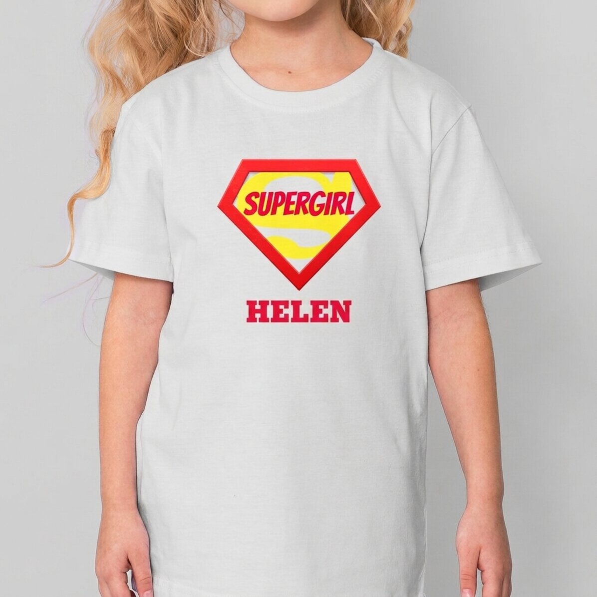 Camiseta de algodón para niños personalizada con texto: «Superhéroe»