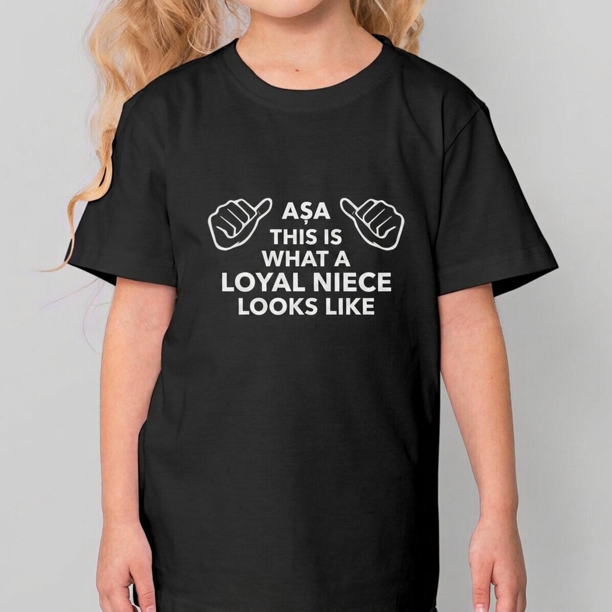 Camiseta de algodón para niños personalizada con texto - Así es como queda...