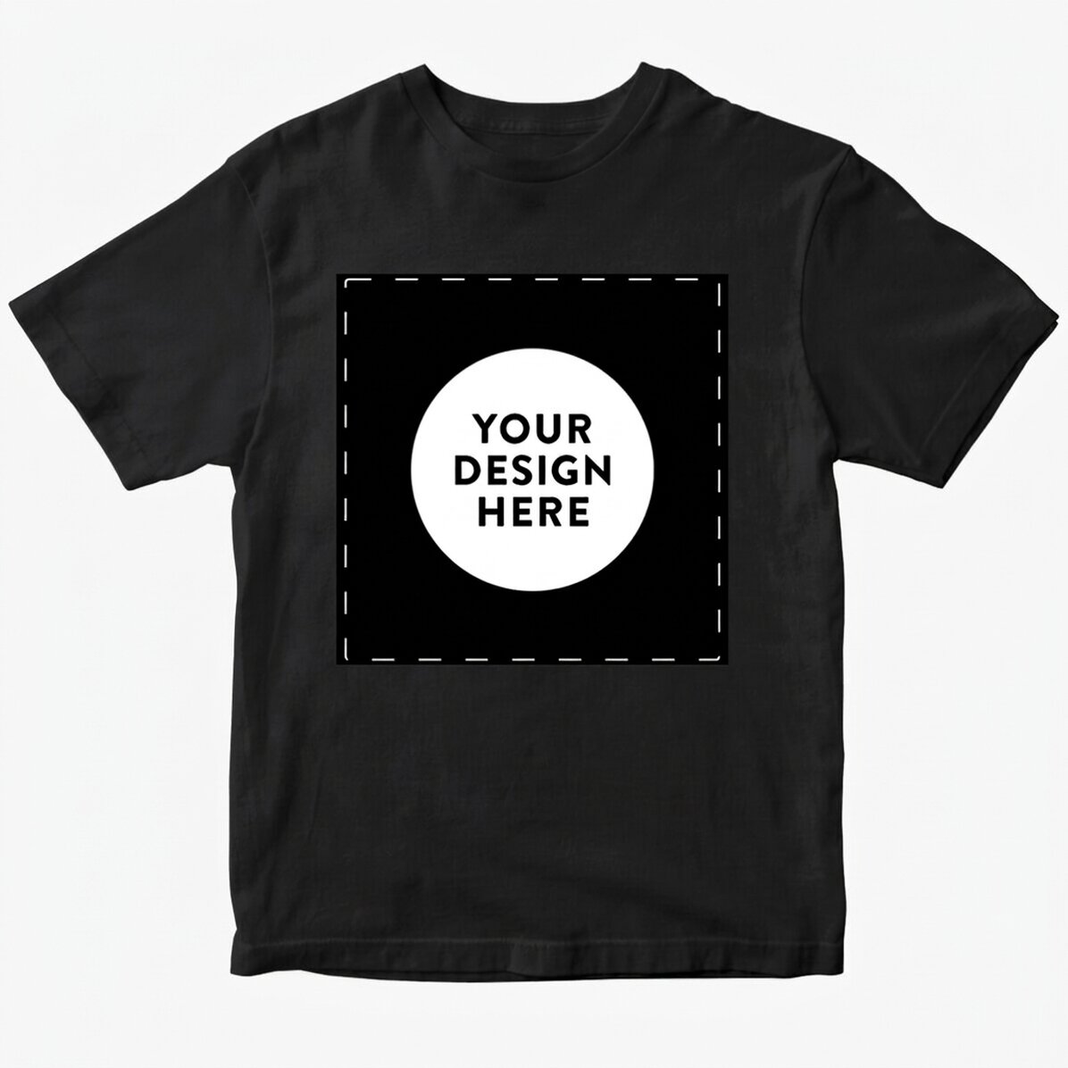 Camiseta de algodón personalizada con tu diseño cuadrado
