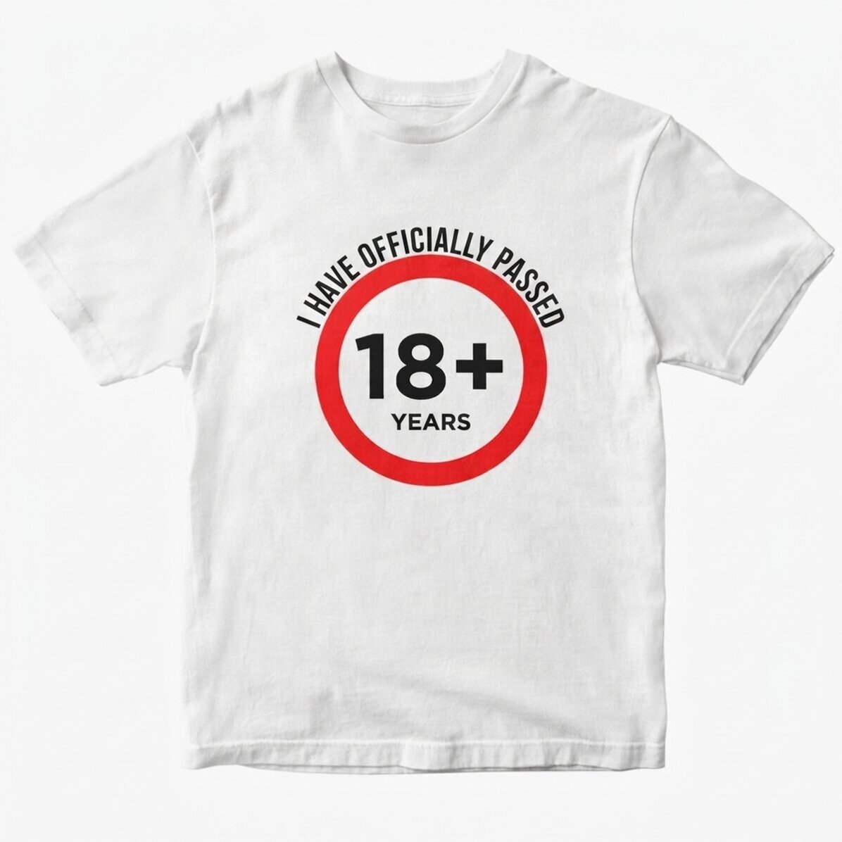Camiseta de algodón personalizada con texto: «18 años»
