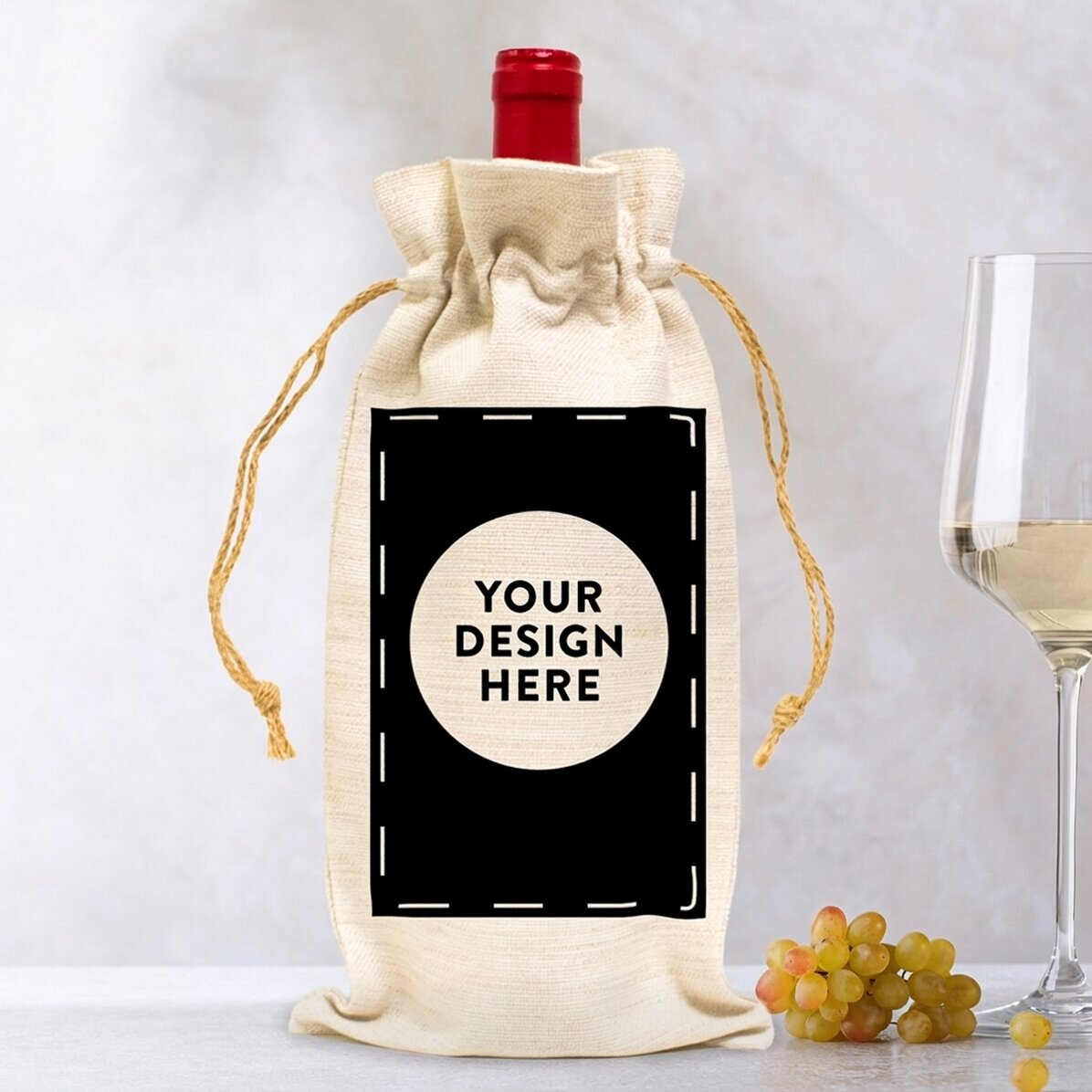 Bolsa para botella de vino personalizada con tu diseño