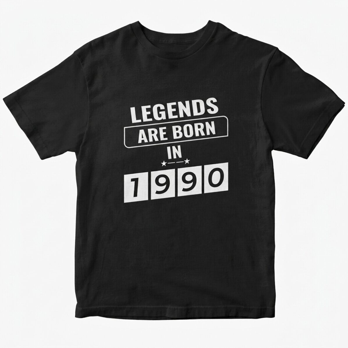 Camiseta de algodón personalizada con texto: «Legends are born in»