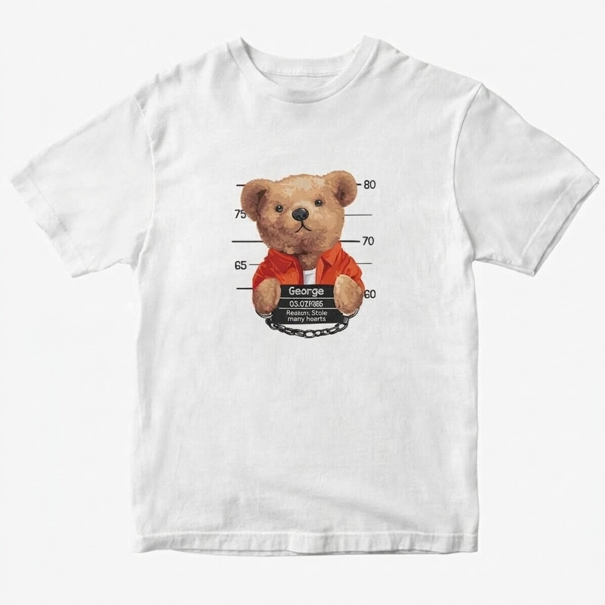 Camiseta de algodón personalizada con texto - Prison teddy bear