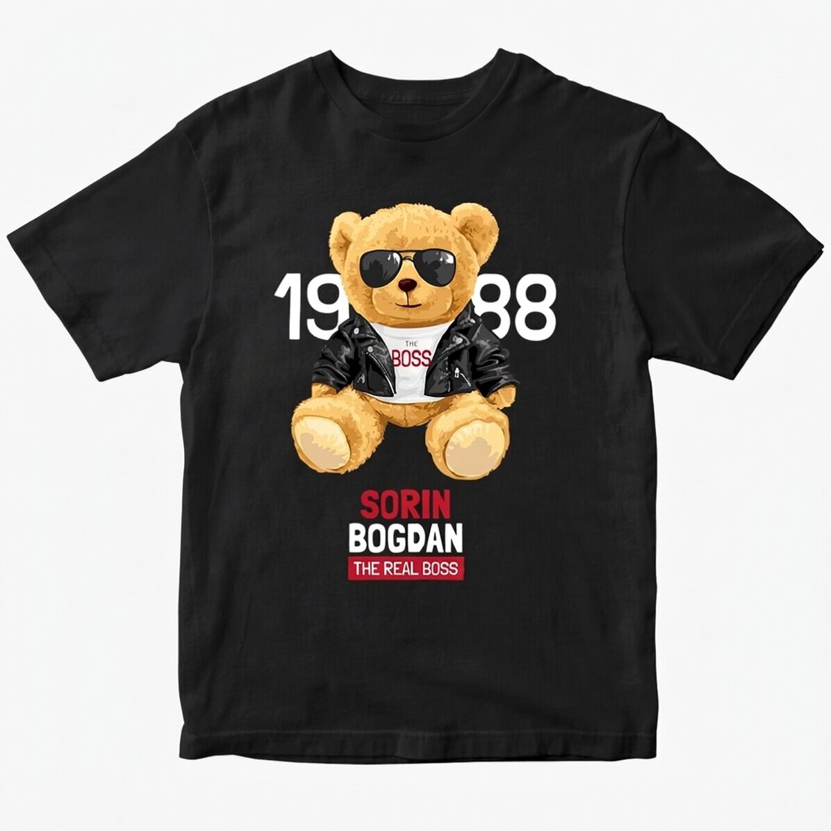 Camiseta de algodón personalizada con el texto «Like a boss»