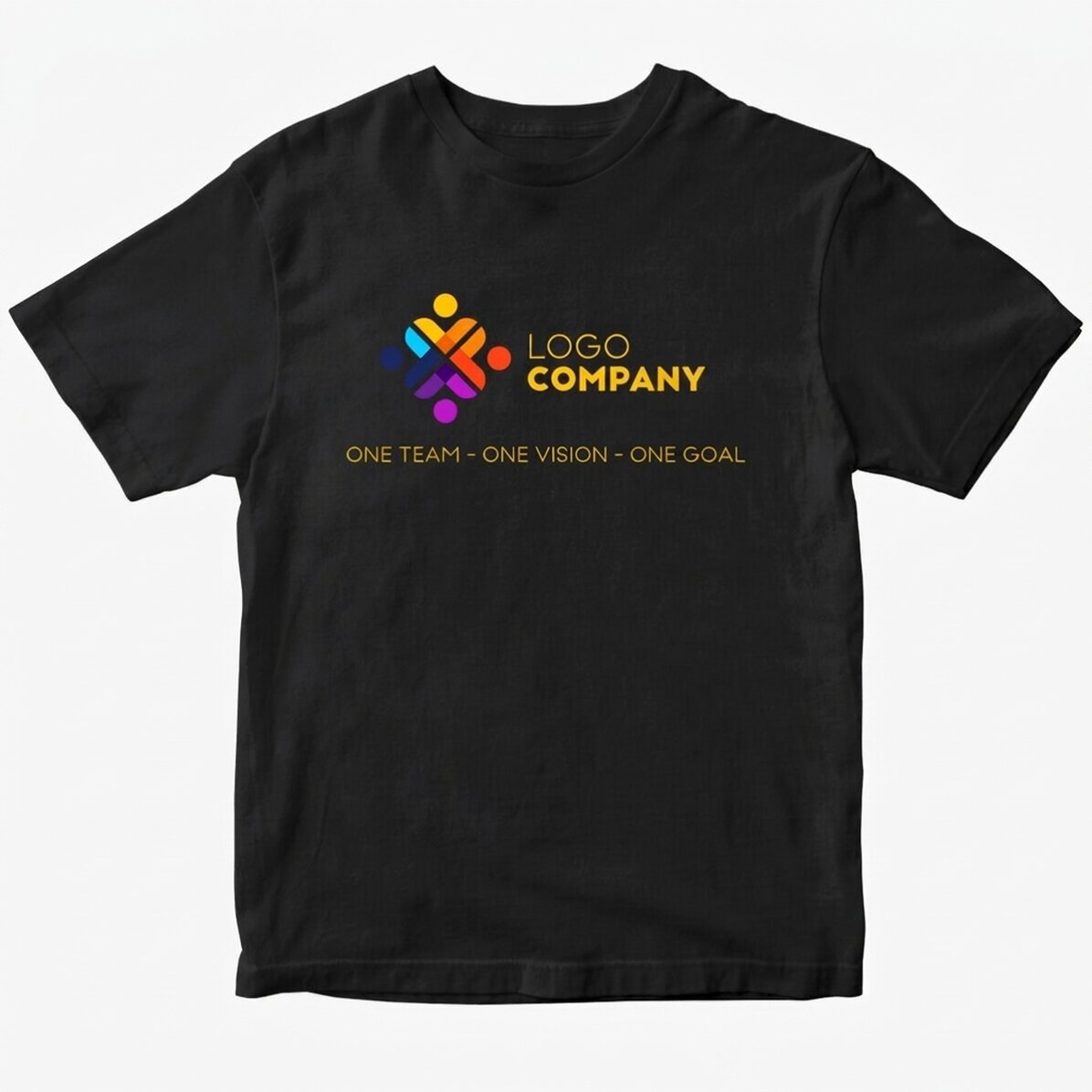 Camiseta de algodón personalizada con logotipo y texto