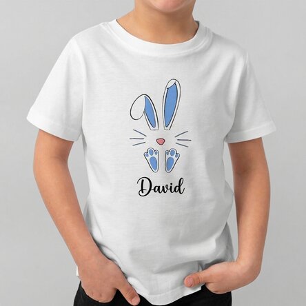Personalised cotton T-shirt for children with name - Easter Bunny