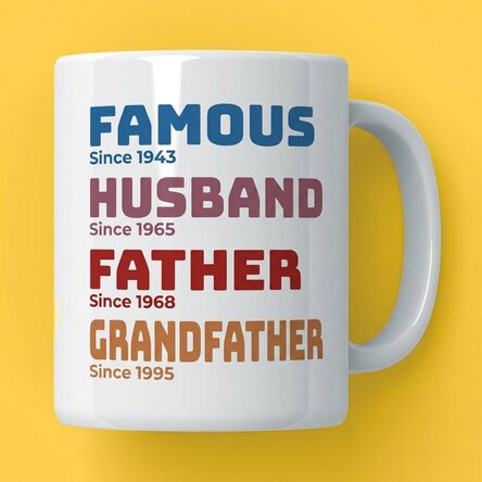 Personalised mug with text - Grandfather's story