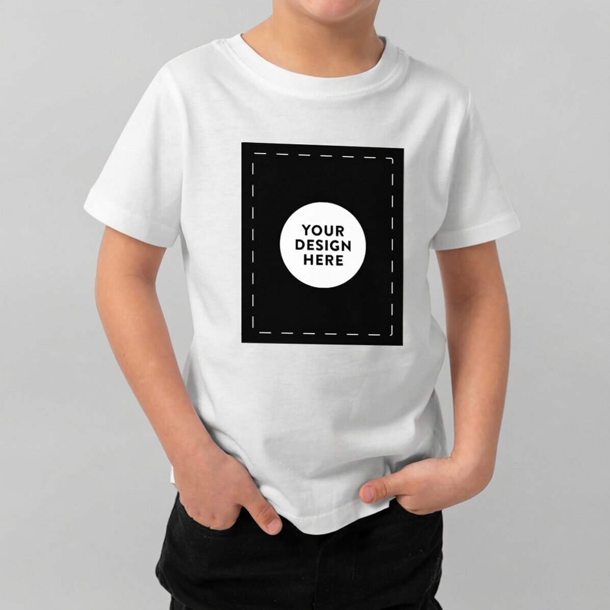 Camiseta de algodón para niños personalizada con tu diseño de retrato