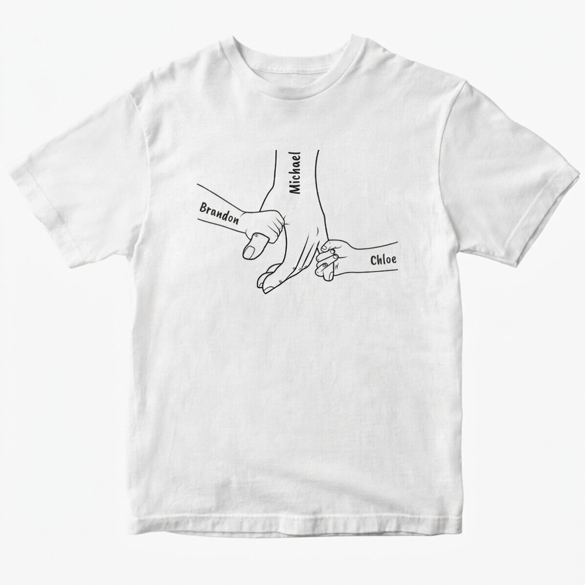 Camiseta de algodón personalizada con el texto «Siempre cerca»