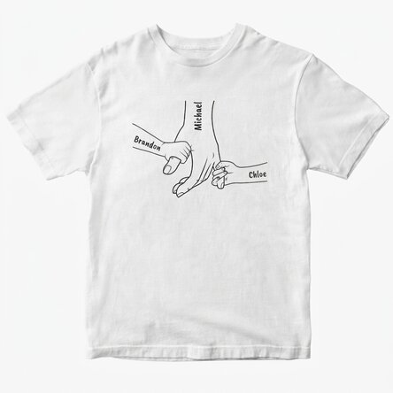 Camiseta de algodón personalizada con el texto «Siempre cerca»