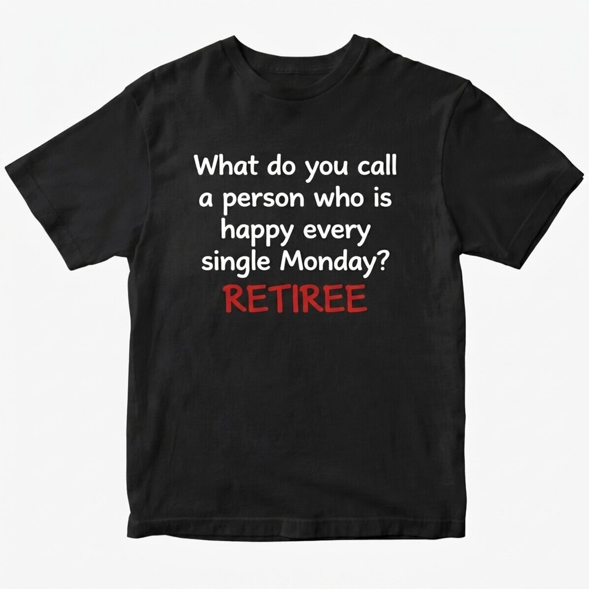 Camiseta de algodón personalizada con texto: «Jubilado»
