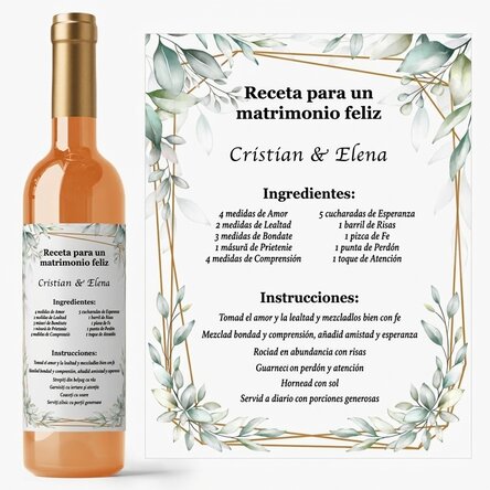 Vino personalizado con mensaje: la receta para un matrimonio feliz