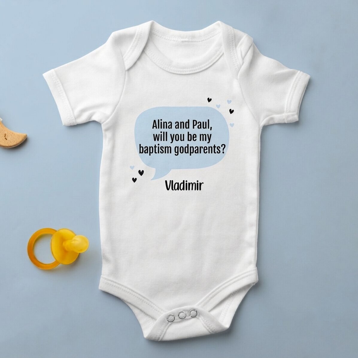Body para niños personalizado con mensaje - Solicitud de padrino