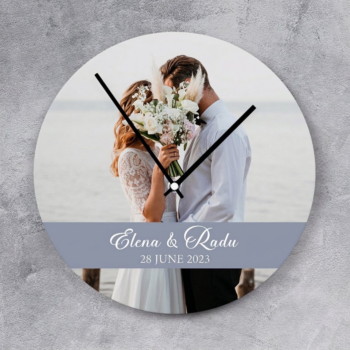 Reloj personalizado con foto y mensaje