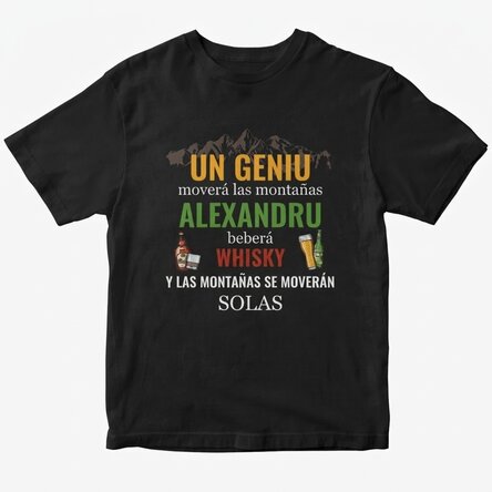 Camiseta de algodón personalizada con texto: «Mut muntii»
