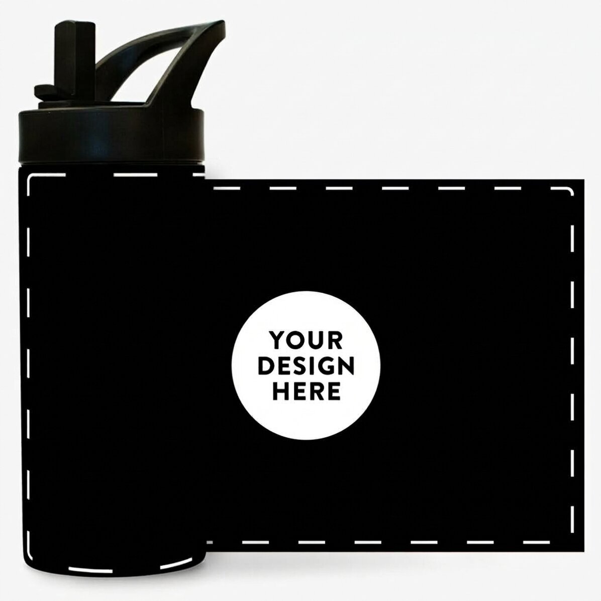 Termo con asa y pajita personalizado con tu diseño