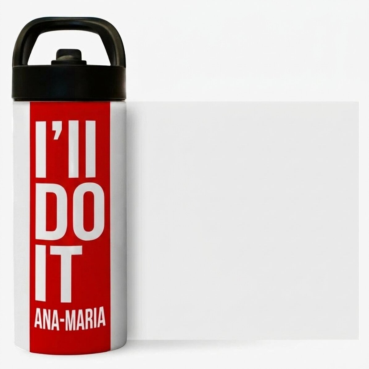 Término con asa y pajita personalizado con nombre - Don
