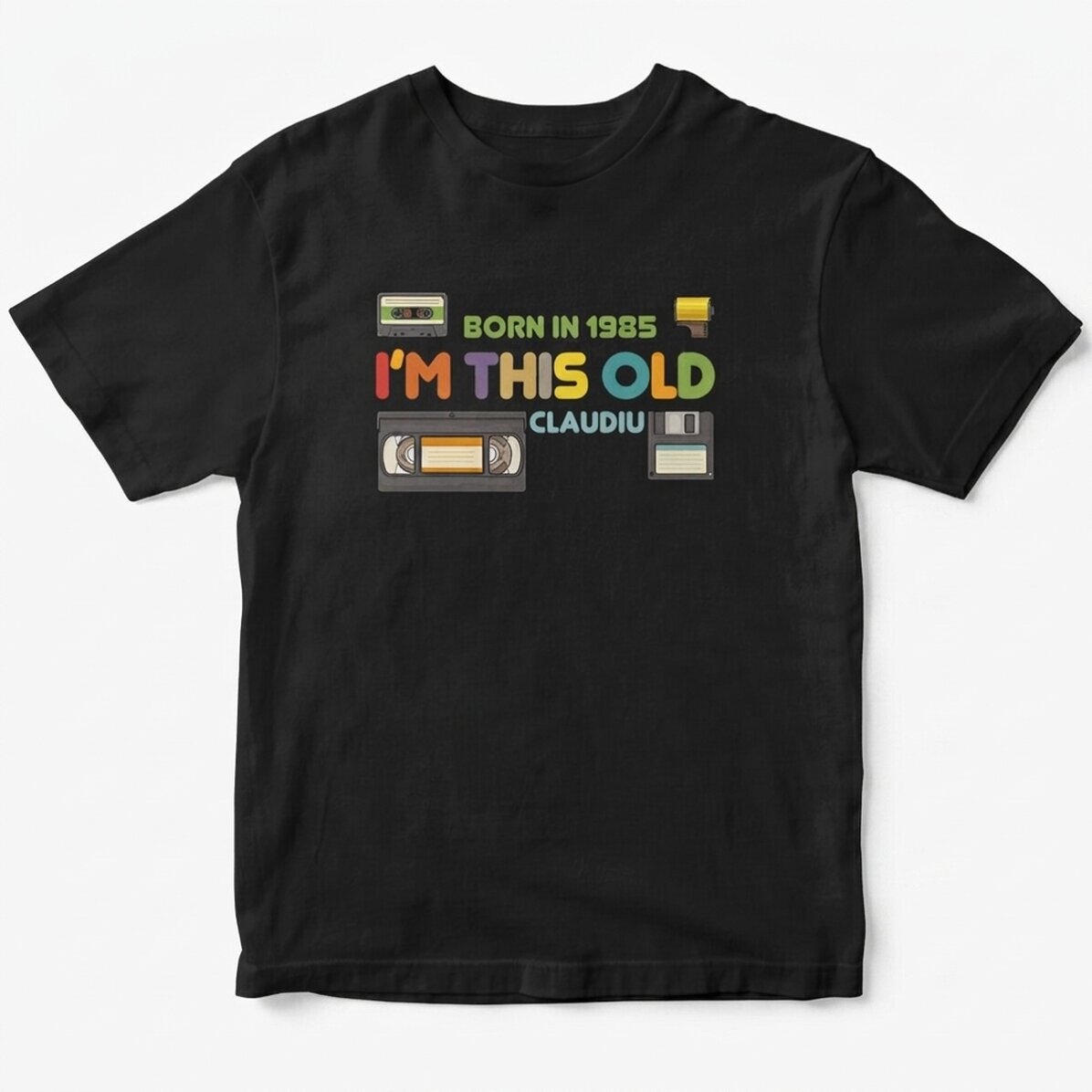 Camiseta de algodón personalizada con el texto «I