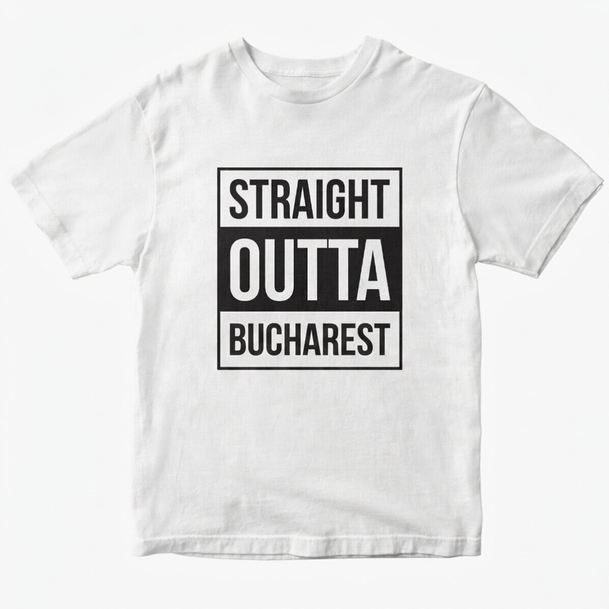 Camiseta de algodón personalizada con texto - Straight outta
