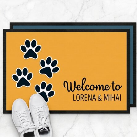 Alfombra de entrada personalizada con texto - Paws