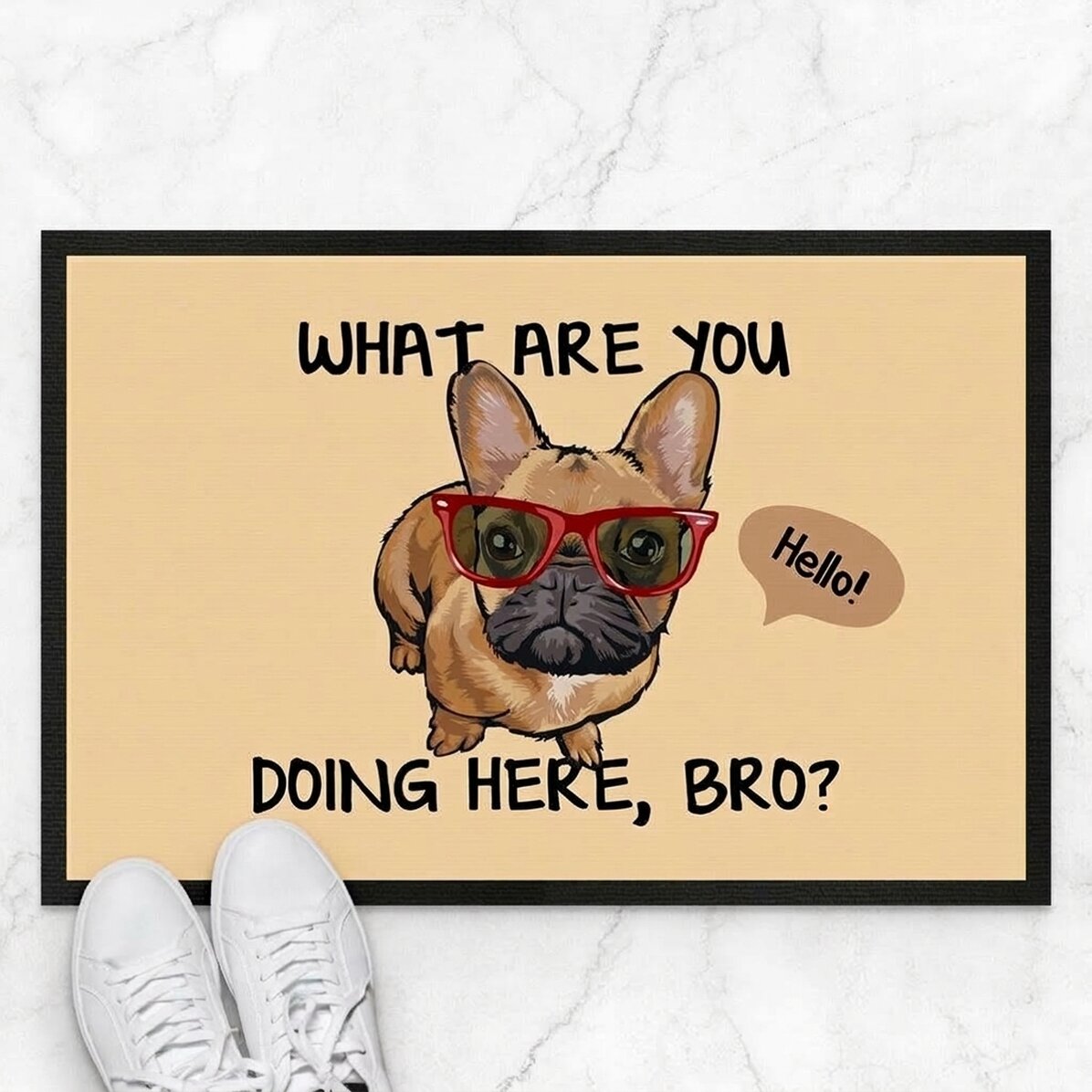 Felpudo de entrada personalizado con texto - Perro gracioso