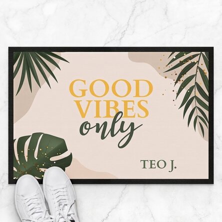 Felpa de entrada personalizada con texto - Good vibes