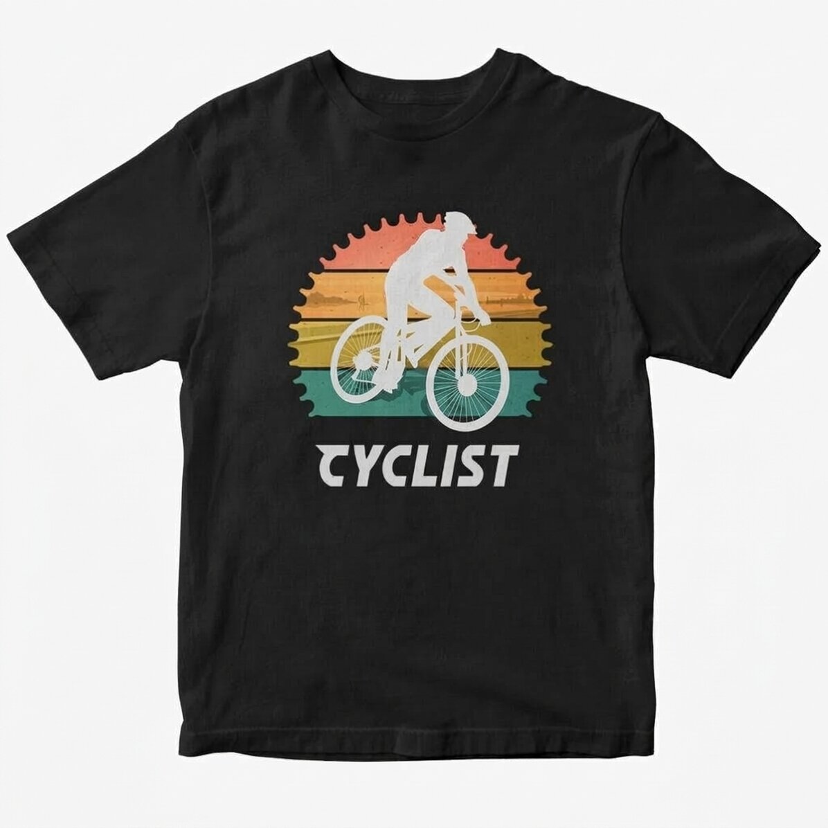 Camiseta de algodón personalizada con texto - Ciclista