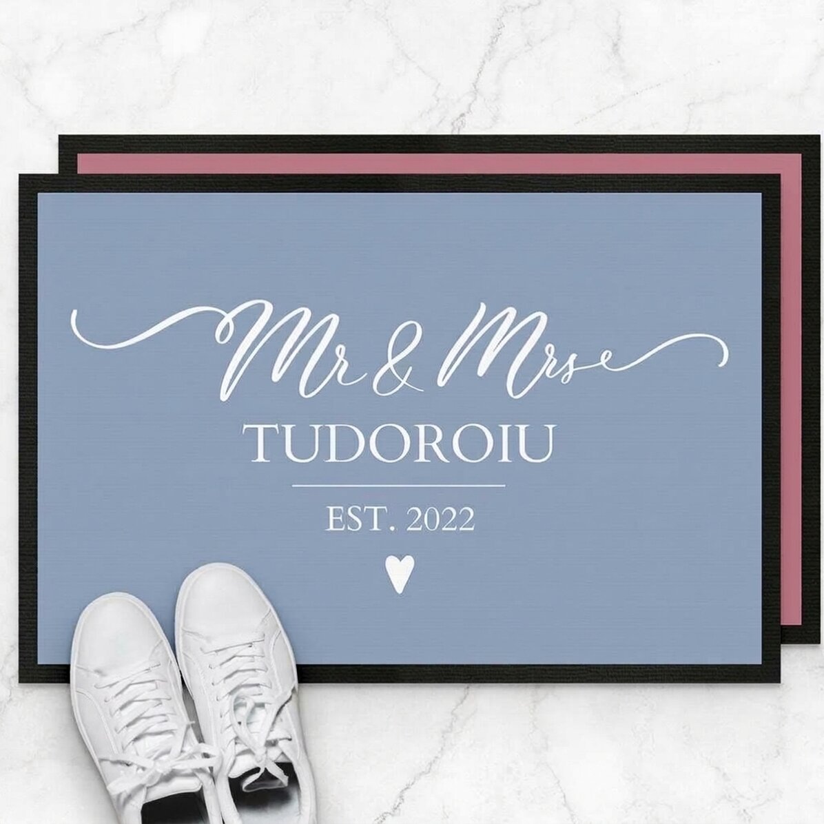 Felpa de entrada personalizada con texto: «Mr and mrs»