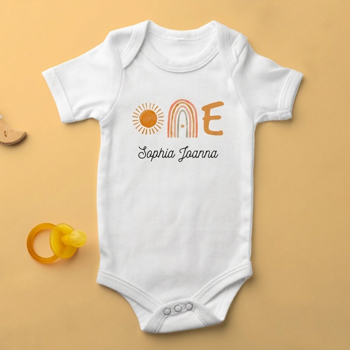 Body para niños personalizado con nombre - ONE
