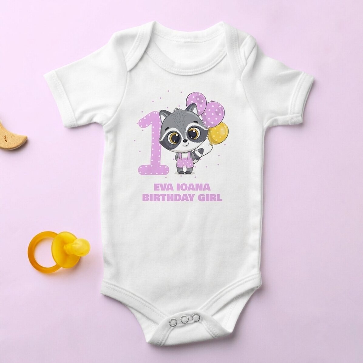 Body para niños personalizado con la edad y el nombre - Cumpleaños