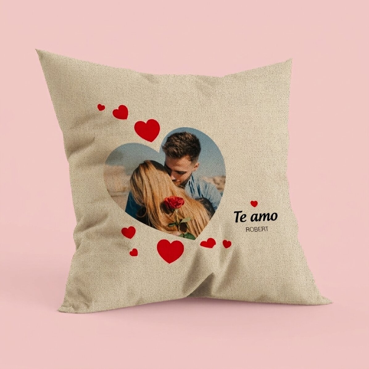 Cojín personalizado con una foto - P.S. I love you - En
