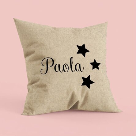 Cojín personalizado con nombre - estrellas - En