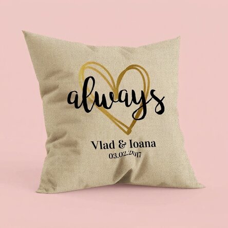 Almohada personalizada para parejas - always - En