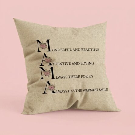 Cojín personalizado con texto: «Así es mi madre» - En