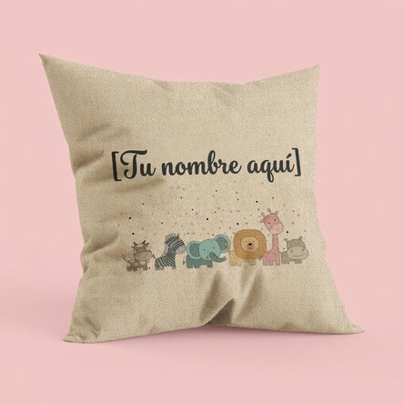 Almohada personalizada con texto - Nombre del bebé - En