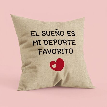 Almohada personalizada con texto - Tu deporte favorito - En
