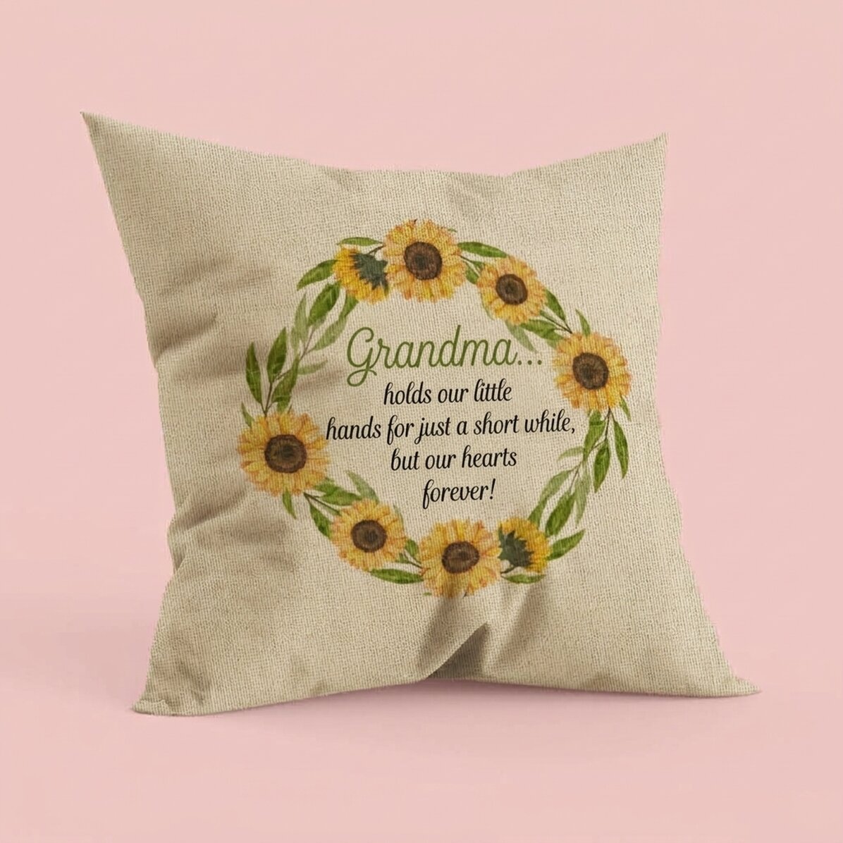 Cojín personalizado con un mensaje para la abuela - En