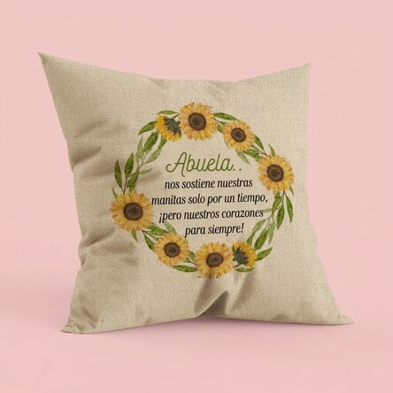 Cojín personalizado con un mensaje para la abuela - En