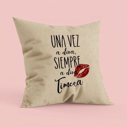 Cojín personalizado con texto - Diva - En