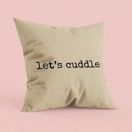 Almohada personalizada con texto: «Let