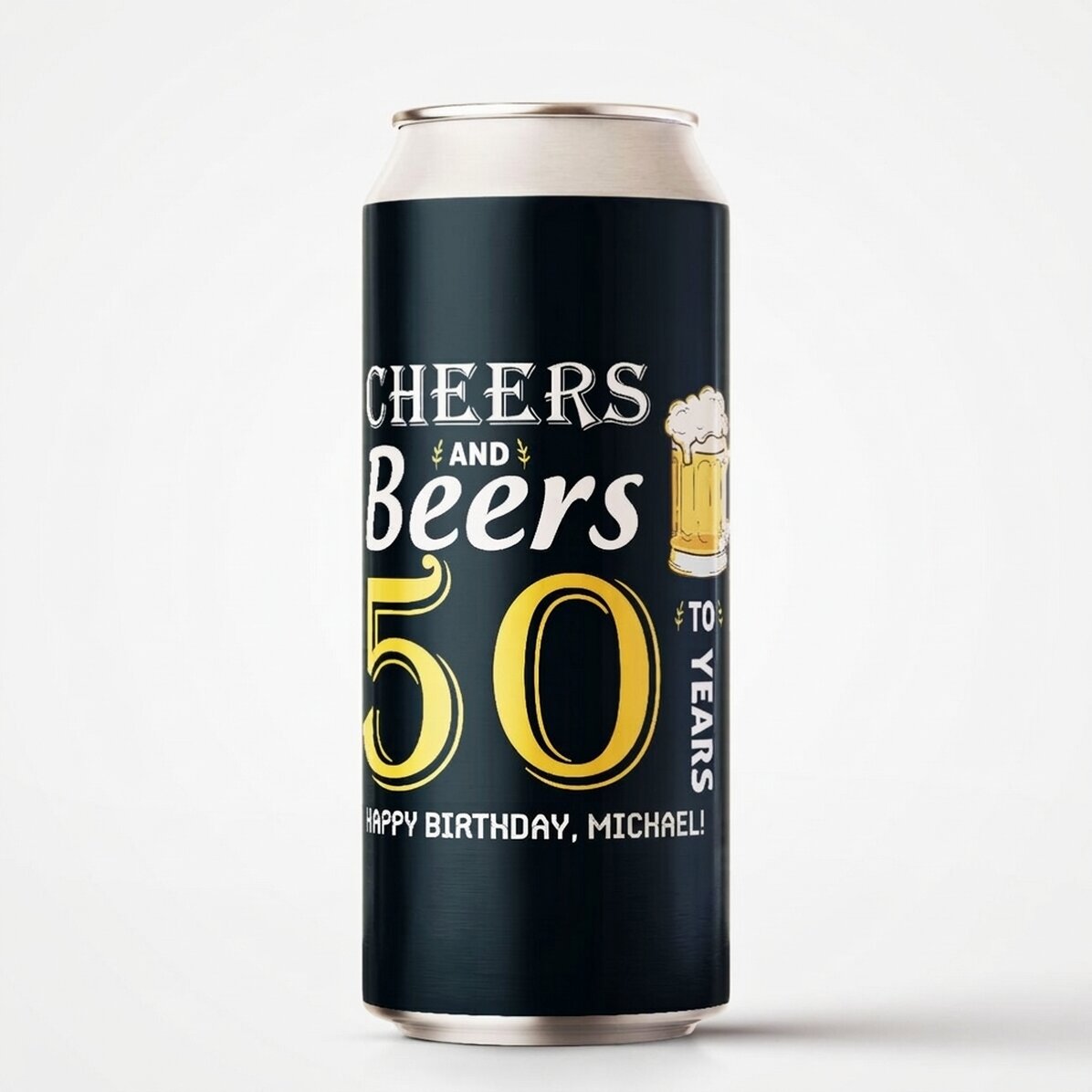 Cerveza en lata personalizada con texto - ¡Salud!