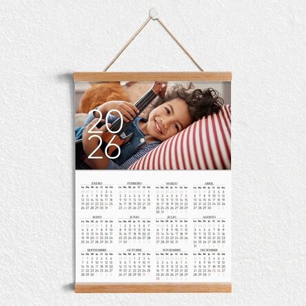 Póster-calendario con gancho, personalizado con una foto