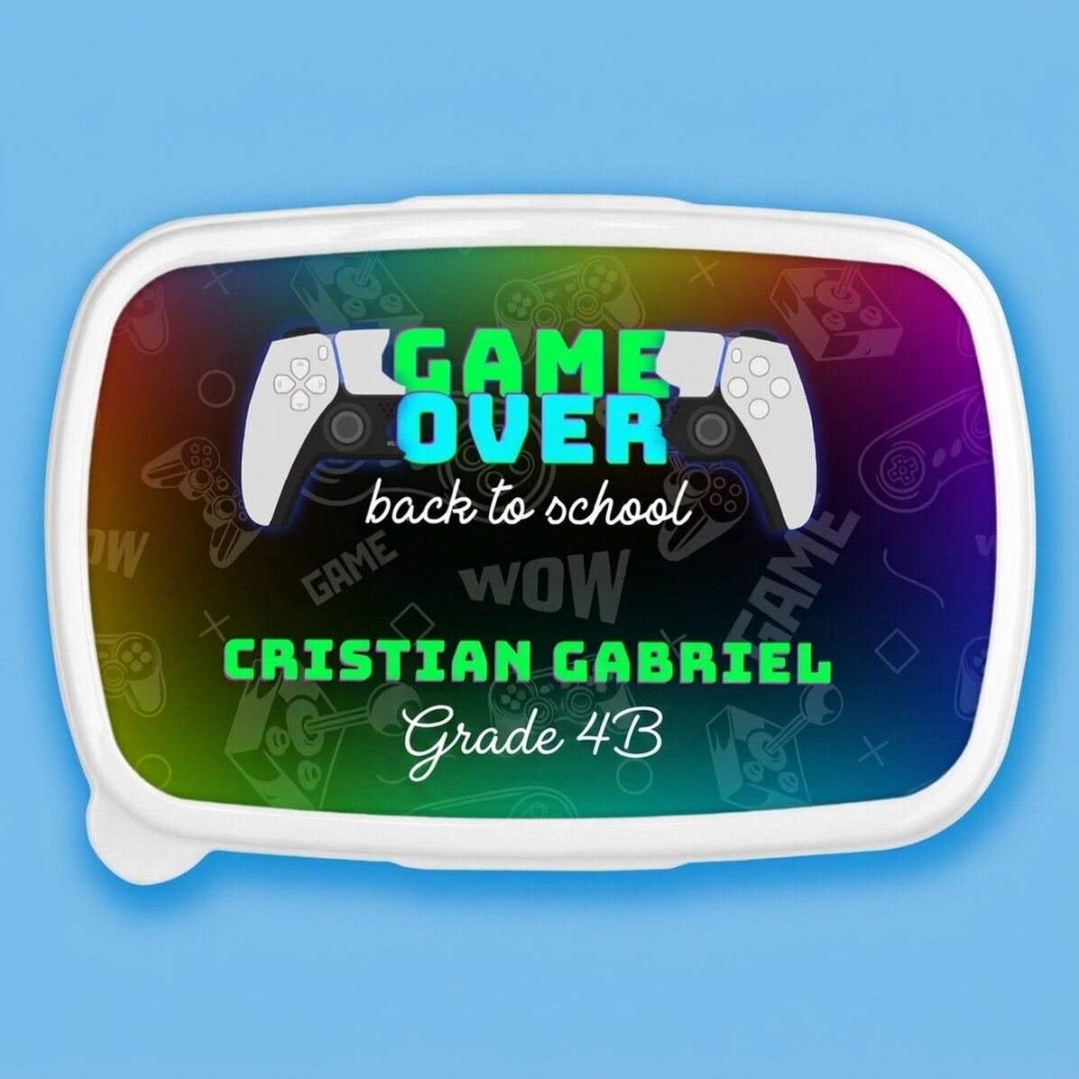 Fiambrera, fiambrera personalizada con texto - Game Over